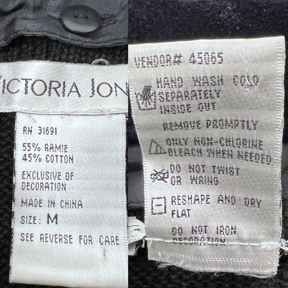 Victoria Jones Embellished Poinsettia Snow Flake Cardigan Removable Fur Collar M - Picture 10 of 14